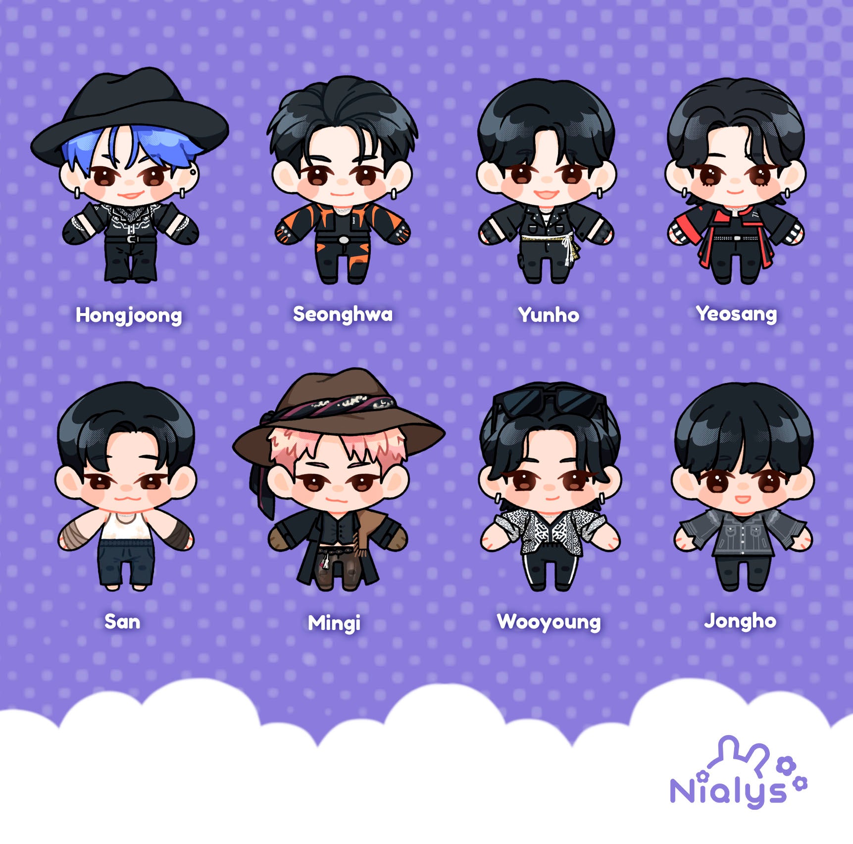 Ateez ✦ Bouncy Acrylic Charms